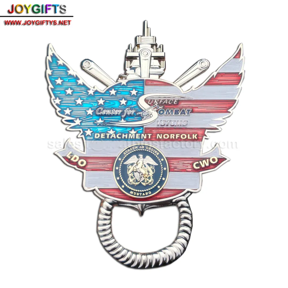 Navy Anchor Bottle Opener Coin — view 3