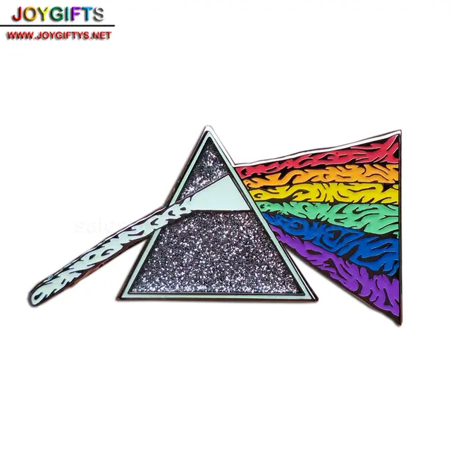 Rainbow Glitter Enamel Pin
