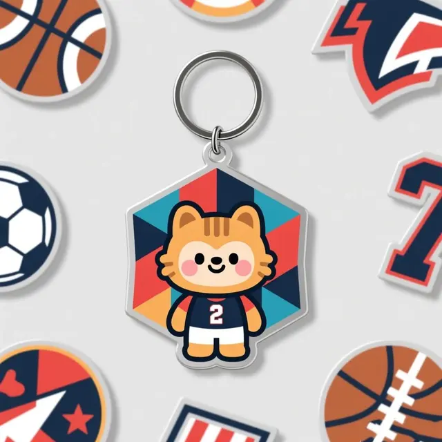 Sports Team Metal Keyring