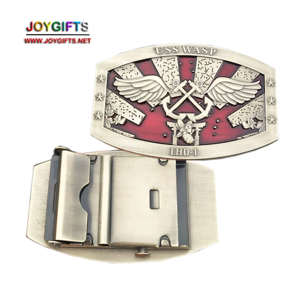 USS LHD-1 Web Belt Buckle — view 5